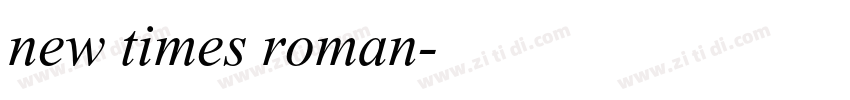 new times roman字体转换